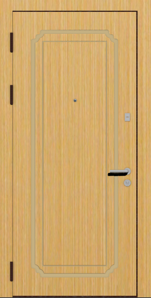 Входная металлическая дверь с фрезеровкой D1 и отделкой Шпон анегри